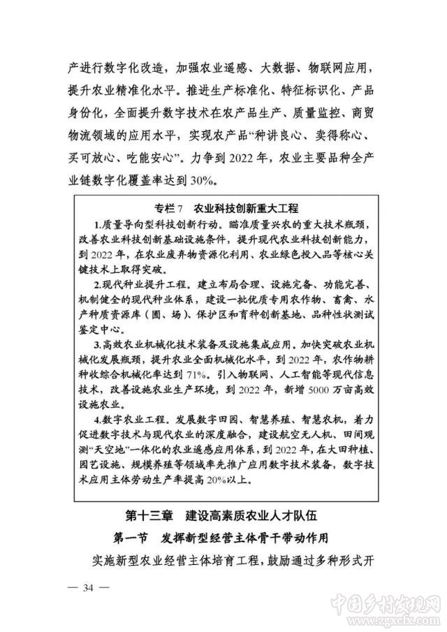 農(nóng)業(yè)農(nóng)村部等部門印發(fā)《國家質(zhì)量興農(nóng)戰(zhàn)略規(guī)劃2018—2022年》(圖34)